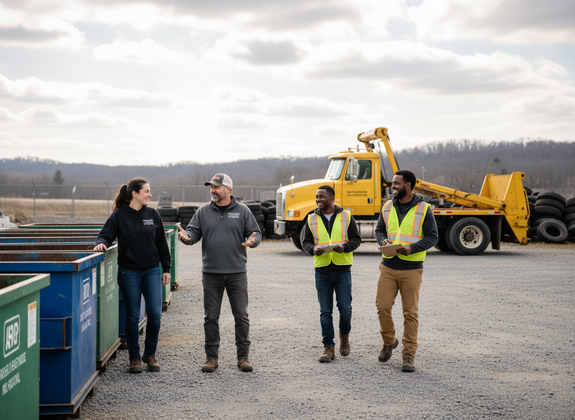 The Everyday Dumpster Rental Jarrettville team at work in Jarrettville