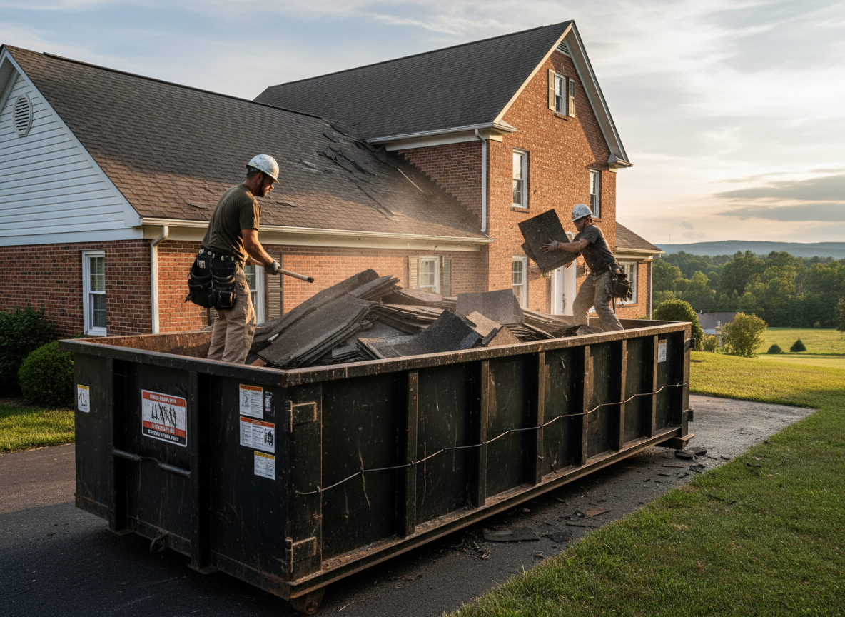 Roof Tear-Off Dumpster Rental in Jarrettville